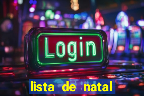 lista de natal para imprimir